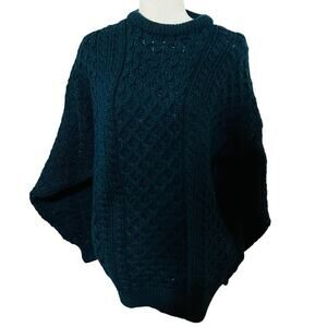 Vintage 80s Aran Crafts Wool Knit Chunky Winter Oversized Sweater Size Large